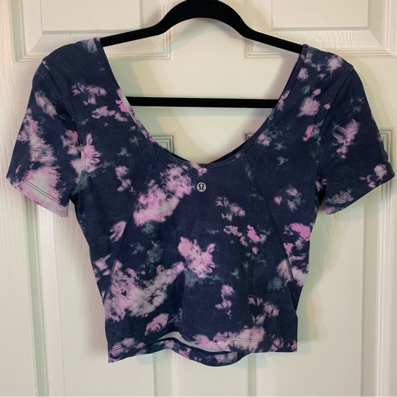 Lululemon Align Cropped Tie Dye T-shirt, size 4 - Picture 5 of 6